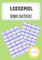 Vorschau - Spiele - Lesespiel Verben im Perfekt - Deckblatt