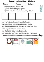 Vorschau - Arbeitsblätter - Silvester Leserätsel - Lesen, schneiden, kleben - DaZ/DaF, Deutsch, Sachunterricht - Seite 3