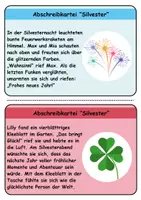 Vorschau - Unterrichtsreihen - Abschreibkartei Thema Silvester - DaZ/DaF, Deutsch (schreiben) - Seite 1