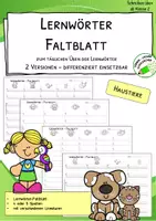 Vorschau - Arbeitsblätter - Materialpaket "Lernwörter - Faltblätter" - Quer durchs Schuljahr - Seite 1