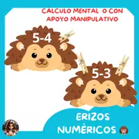 Vista previa - Hojas de trabajo - Matemáticas: restas manipulativas y cálculo mental. - Portada