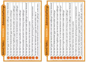 Vorschau - Aufgabenkarten - Basketball Passen (selbstständiges Üben) - Seite 1
