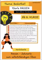 Vorschau - Aufgabenkarten - Basketball Passen (selbstständiges Üben) - Deckblatt