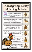 Προεπισκόπηση - Φύλλα εργασίας - Thanksgiving Turkey - Matching Activity - Εξώφυλλο