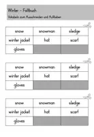 Vorschau - Mal- und Bastelvorlagen - Winter & Winter clothes Faltbuch Minibook - Englisch - Seite 3