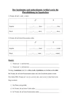 Vorschau - Arbeitsblätter - Der bestimmte und unbestimmte Artikel sowie die Pluralbildung im Spanischen - Deckblatt