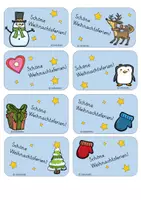 Vorschau - Bildkarten - Grußkärtchen Weihnachtsferien oder Winterferien - Seite 1