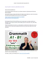 Vorschau - Unterrichtsreihen - Lernen mit Uwe: Grammatik A1 – B1 002 das Verb sein - Deckblatt