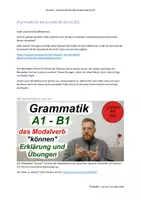 Vorschau - Unterrichtsreihen - Lernen mit Uwe: Grammatik A1 – B1 005 das Modalverb können - Deckblatt