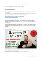 Vorschau - Unterrichtsreihen - Lernen mit Uwe: Grammatik A1 – B1 007 das Modalverb müssen - Deckblatt