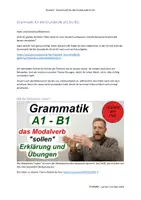 Vorschau - Unterrichtsreihen - Lernen mit Uwe: Grammatik A1 – B1 008 das Modalverb sollen - Deckblatt