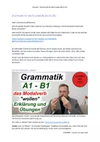 Vorschau - Unterrichtsreihen - Lernen mit Uwe: Grammatik A1 – B1 009 das Modalverb wollen - Deckblatt