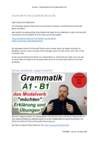 Vorschau - Unterrichtsreihen - Lernen mit Uwe: Grammatik A1 – B1 010 das Modalverb mögen-möchten - Deckblatt