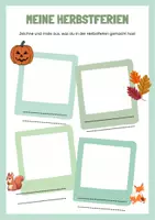 Vorschau - Arbeitsblätter - Erzählen über meine Herbstferien - Deckblatt