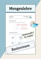 Vorschau - Arbeitsblätter - Mengenlehre Grundwissen - Deckblatt