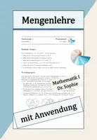 Vorschau - Arbeitsblätter - Mengenlehre Mengenoperationen Textaufgaben - Deckblatt