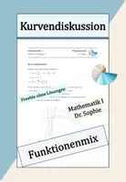 Vorschau - Arbeitsblätter - Kurvendiskussion Differentialrechnung Freebie - Deckblatt