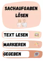 Vorschau - Präsentationen/Tafelbilder - Tafelmaterial: Sachaufgaben schrittweise lösen - Seite 1