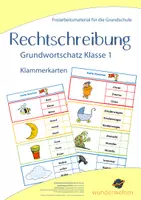 Vorschau - Arbeitsblätter - Grundwortschatz Klasse 1 - Rechtschreibung selbstständig trainieren - 120 Übungen mit Nomen aus dem Grundwortschatz 1 - Deckblatt