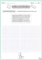 Vorschau - Arbeitsblätter - Mathe-Denksport: Wie lautet die Rechnung? Addition und Subtraktion - Seite 1