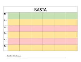 Vista previa - Hojas de trabajo - Basta numérico, formato para realizar el juego. - Portada