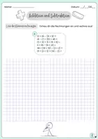 Vorschau - Arbeitsblätter - Klammerrechnungen leicht gemacht - Addition und Subtraktion - Seite 2