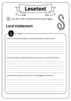 Vorschau - Arbeitsblätter - Leseverständnis - Lord Voldemort + Lösungen - Seite 3
