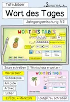 Vorschau - Fördermaterial/Inklusion - Tafelbilder Wort des Tages - Wörterbuch nutzen - Deckblatt