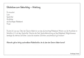 Vorschau - Anderer Materialtyp - Glückslose Geburtstag - Bienenklasse - Seite 1