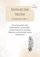 Vorschau - Arbeitsblätter - Versuche zur Vogelfeder - Deckblatt