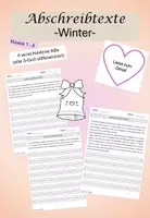 Vorschau - Arbeitsblätter - Abschreibtexte: Winter (Kl.1-4) - Deckblatt