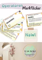 Vorschau - Mal- und Bastelvorlagen - Merkfächer Operatoren Naturwissenschaften NaWi Aufgabenstellung Biologie Chemie Physik - Deckblatt