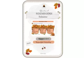 Vorschau - Fördermaterial/Inklusion - Herbstlernwörter Buchstaben ordnen Morgenaufgabe - Seite 1
