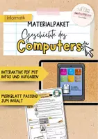 Vorschau - Arbeitsblätter - Informatik: Die Geschichte des Computers (interaktive PDF) - Deckblatt