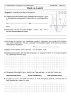 Vorschau - Arbeitsblätter - Mathematik 9 Check-out: Quadratische Funktionen und Gleichungen - Deckblatt
