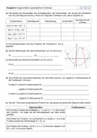 Vorschau - Arbeitsblätter - Mathematik 9 Check-out: Quadratische Funktionen und Gleichungen - Seite 1