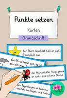 Vorschau - Aufgabenkarten - Satzgrenzen erkennen und Punkte setzen- Grundschrift - Deckblatt