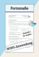 Vorschau - Arbeitsblätter - Formmaße WiWi-Anwendungen Excel - Deckblatt