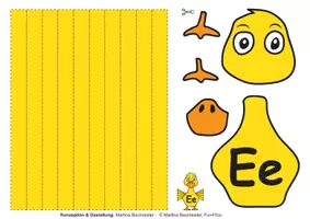 Vorschau - Stationenlernen - Buchstabe der Woche E - eine Ente basteln - Seite 2