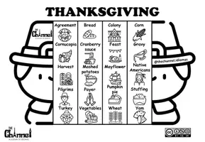 Aperçu - Matériel pour travaux manuels / dessin - THANKSGIVING - MALE PILGRIM FLAP BOOK - Page 2