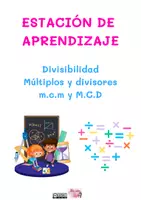 Vista previa - Hojas de trabajo - ESTACIÓN DE APRENDIZAJE: m.c.m y M.C.D - Portada