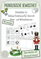 Vorschau - Arbeitsblätter - Phonologische Bewusstheit - Silben erkennen - Winter und Weihnachten - Deckblatt
