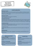 Vorschau - Merkblätter - Narrative techniques - Deckblatt