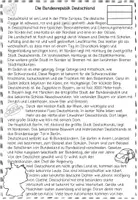 Vorschau - Arbeitsblätter - Deutschland Leseweg, Sachtext Bundesrepublik, Leseförderung Sachunterricht, Leseverständnis, Lesetraining, Lesekompetenz - Seite 3