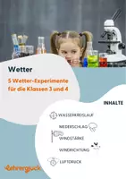 Vorschau - Arbeitsblätter - Wetter-Experimente Klasse 3 und 4 - Deckblatt