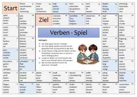 Vorschau - Spiele - Verben Brettspiel, 3.-4. Klasse - Deckblatt