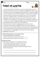 Vorschau - Fördermaterial/Inklusion - Differenzierter Lesetext: Tiere im Winter - Seite 1
