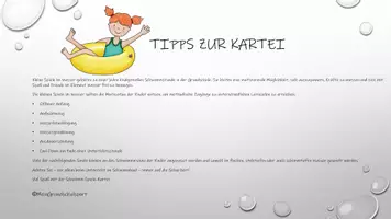 Vorschau - Spiele - Schwimm-Spiele Kartei - Wassergewöhnung im Schwimmunterricht - Seite 1