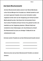 Vorschau - Arbeitsblätter - Auf dem Wochenmarkt - Sachunterricht Klasse 2 - Deckblatt