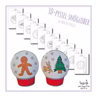 förhandsvisning - 3D-pyssel Snöglober julmotiv - försättsblad